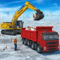 Snow excavator & road construction games 2020 1.4 APK MOD (UNLOCK/Unlimited Money) Download