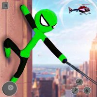 Flying Stickman Rope Hero: Flying Hero: Crime City  2.7 APK MOD (Unlimited Money) Download