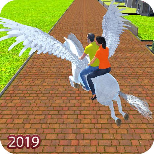 Flying Horse Taxi Driving: Unicorn Cab Driver  APK MOD (UNLOCK/Unlimited Money) Download