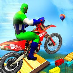 Super Crazy Hero Bike Stunts: Moto Racing 3D  APK MOD (UNLOCK/Unlimited Money) Download