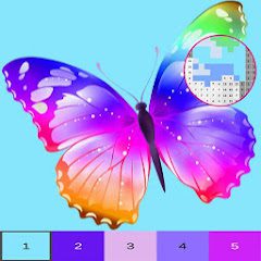 Butterfly Color By Number, butterfly coloring .  APK MOD (UNLOCK/Unlimited Money) Download