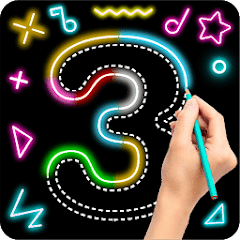 Learn To Draw Glow Numbers  APK MOD (UNLOCK/Unlimited Money) Download